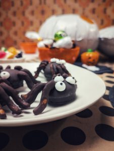 arañas de chocolate de decoración de Halloween