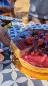 tarta de queso con frutos rojos